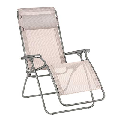 Lafuma MOBILIER Tumbona Relax, Plegable y Ajustable, R Clip, Batyline, Magnolia, LFM4020-9269