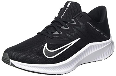 NIKE Quest 3, Running Shoe Hombre, Black/White-Iron Grey, 44.5 EU
