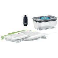 MSZV8FS1 recipiente de almacenar comida Rectangular Establecer 3,8 L Negro, Verde, Gris, Transparente 7 pieza(s), Láminas para envasado al vacío
