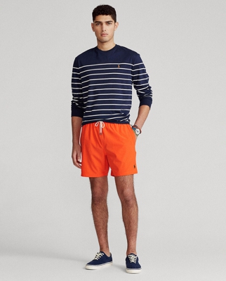 Polo Ralph Lauren - Bañador Bermuda De Hombre Liso Naranja
