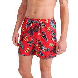 Superdry Super 5s Beach Volley SWM Shrt Pantalones Cortos, Rojo (Vintage Tropical Red D5u), XL para Hombre precio