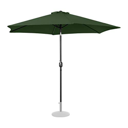 Uniprodo Sombrilla Grande Parasol De Jardín Uni_Umbrella_TR300GR (Pantalla Hexagonal De Ø 300 cm con Densidad De 180 g/m2, Inclinable, Color Verde) en oferta