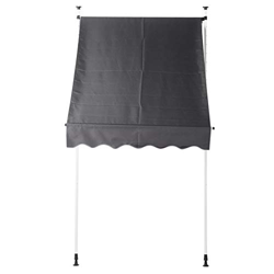 EBTOOLS Sombrilla Parasole Terraza 3,5X1,2 M con Altura Ajustable para Jardín Balcón Patio, PU Impermeable, Protector Solar UV(Gris) características