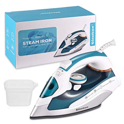 Ginelson Plancha Ropa, Plancha de Vapor 2400W con Anti-Escala, Golpe de Vapor 210 g/min, Revestimiento Ceramic Coat, Anti Goteo, Auto Limpieza, Antica