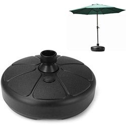 Base de plástico para sombrilla, Base para Parasol de jardín Redondo, Rellena de Arena y Agua, Juego de Soporte Reforzado para Exteriores, Patio, Sopo precio