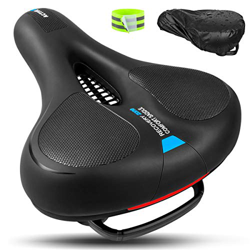 ENONEO Sillín de Bicicleta Montaña Acolchado Sillín Bicicleta Estatica Gel Antiprostatico Transpirable Asiento Bicicleta Gel Sillín de Ciclismo con Ba precio