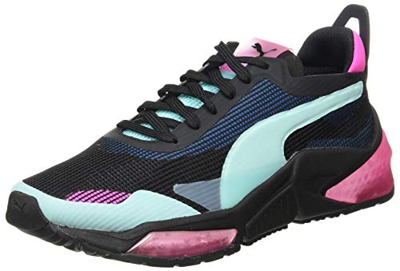 PUMA LQDCELL Optic XI WN'S, Zapatillas para Correr de Carretera para Mujer, Negro Black/Aruba Blue/Luminous Pink, 42.5 EU