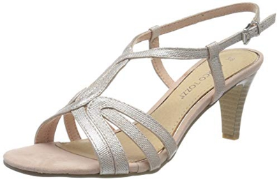 Marco Tozzi 2-2-28321-24, Sandalia con Pulsera Mujer, Rosa (Rose Metallic 592), 38 EU