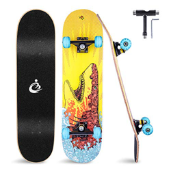MAIGG Skateboard, 31"x 7.8" Pro Skateboard para Principiantes, Patineta Completa, 8 Capas de Arce de Nivel A, Doble Patada Cóncava Estándar y Patineta precio