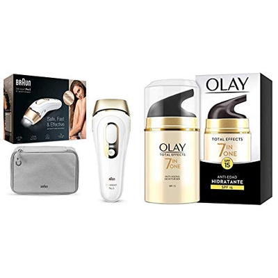 Braun Silk Expert Pro 5 PL5014 - Depiladora Luz Pulsada IPL, Cara y Cuerpo, También para el Hombre + Olay Total Effects 7en1 Hidratante Anti-Edad De D