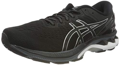 Asics Gel-Kayano 27, Road Running Shoe Hombre, Black/Pure Silver, 48 EU