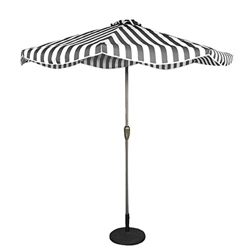 HWF Sombrilla 9 Pies / 2.7m Sombrilla de Jardín, Sombrilla al Aire Libre para Playa/Piscina/Patio Sombrillas Protector Solar UV50 + Redondo, Rayas en  precio
