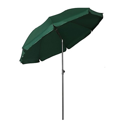 Sekey® Sombrilla Ø 200 cm Parasol para terraza jardín Playa balcón Piscina Patio, colorverde, Protector Solar UV25+