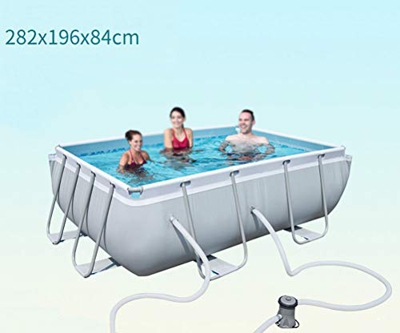 Ouumeis Piscinas Desmontables, Revestimiento De Piso De Piscina De Marco, Piscina De Soporte Hogar para Niños Adultos Piscina Exterior Instalación Sim