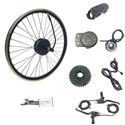 Schuck Kit de conversión de Bicicleta eléctrica de 20 Pulgadas con indicador para Rueda Trasera LED900S 36 V 250 W Cartucho Motor de Cubo V-Freno o Fr