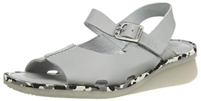 FLY London Cult398fly, Sandalias de Punta Descubierta Mujer, Gris (Cloud (Grey Midsole) 008), 38 EU