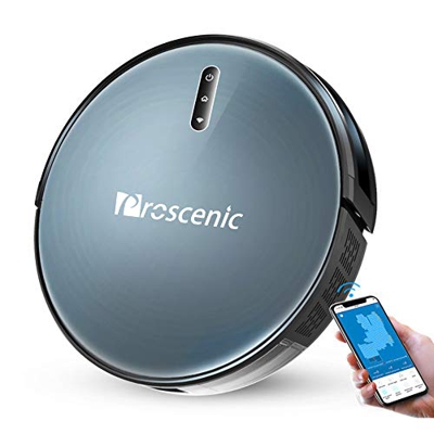 Proscenic 830T Robot Aspirador, Aspiradora y Trapeador 2000Pa, Alexa, Control de voz de Google Home, Limpieza en húmedo 180㎡Home, Ideal para cabello /