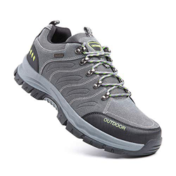 Zapatillas Trekking Hombre Antideslizantes Zapatos de Senderismo Transpirable Botas Montaña Bajas al Aire Libre 2 Gris Talla 44 EU en oferta