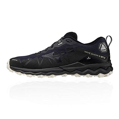 Mizuno Wave Daichi 6 GTX, Zapatillas para Carreras de montaña Hombre, Indiaink Pgold Negro, 42.5 EU