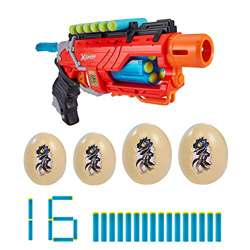 Zuru X-Shot Attack Ataque Dino Striker Espuma Blaster (16 Dardos, 4 Huevos), Color (4866-S001) en oferta