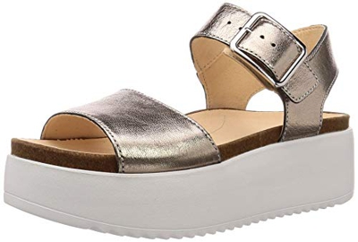 Clarks Botanic Strap, Sandalias de Talón Abierto Mujer, Gris (Stone Stone), 37.5 EU