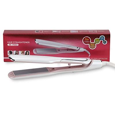 Axceed Plancha De Pelo Profesional, Anti-Quemaduras, Doble Voltaje, Panel Ancho, Con Indicador Luminoso Y 120 ° C A 200 ° C Cinco Temperaturas Control