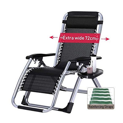 DQCHAIR Sillas de Gravedad Cero Sillas extragrandes de Gravedad Cero for Personas de Trabajo Pesado, sillones reclinables de Patio Extra Anchos Tumbon