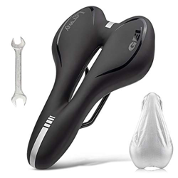 LERWAY Sillín de Asiento, Asiento de Bicicleta para Hombre y Mujer con Suave Asiento de Ciclismo, Cómodo Impermeable Sillín de Bicicleta Llave para Bi precio