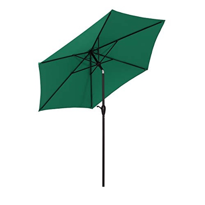 Sekey® sombrilla Parasol para terraza jardín Playa Piscina Patio diámetro 270 cm Protector Solar UV50+ Bosque Verde