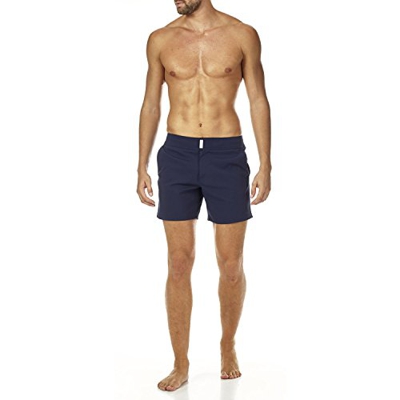 Cigüeñal – Bañador para hombre, elástico, corte ajustado azul marino XXL