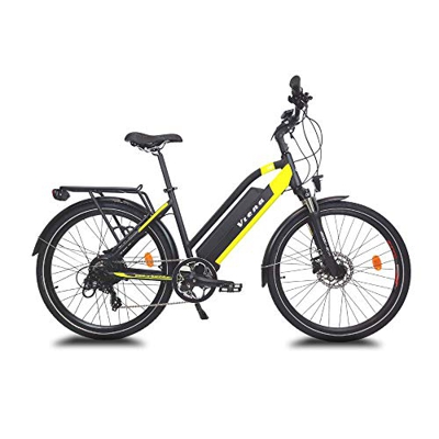 URBANBIKER Bicicleta eléctrica Viena, batería de Litio de 840Wh (48V y 17,5Ah), Motor de 350W, 28 Pulgadas, tamaño 49, Amarillo
