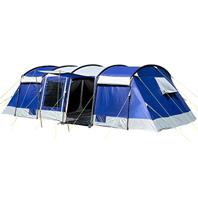skandika Montana Sleeper - Tienda de campaña Familiar para 8-10 Personas - cabinas oscuras para Dormir - Columna de Agua de 5.000 mm (Sleeper 8 pers.)