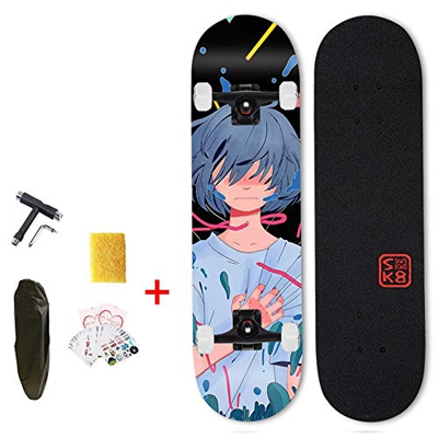 Hignful Skateboard - Kids Adult Complete 7 Tablas De Skate De Madera De Arce Canadiense, Tabla De Tamaño Completo De 31"X 8", Regalo De Cumpleaños par