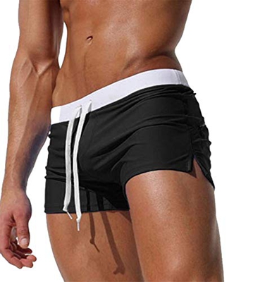 TMEOG AUPUMI Bañadores de natación para Hombre, Playa Corriendo Pantalones Cortos Boxeadores Calzoncillos Pantalones (EU S/Tag M Cintura: 28.86-31.2 P