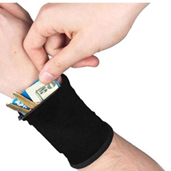 Sport-pulsera de muñeca-bolsa de la cremallera de la muñeca de monedero Running Tenis muñeca gruesa cartera Negro Color de Banda de sudor de la carpet precio