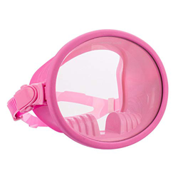 LIZHOUMIL Máscara de buceo de silicona panorámica amplia vista gafas de buceo ovaladas máscara de buceo de silicona sin niebla lente de cristal rosa,  en oferta