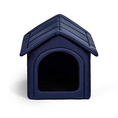 R Exproduct Home Premium - Caseta para Perros, casa para Animales, Plegable, Resistente al Agua, Resistente a los arañazos, Color Azul Oscuro, XL (46 