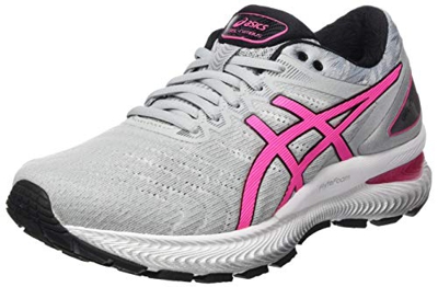 Asics Gel-Nimbus 22, Sneaker Womens, Piedmont Grey/Hot Pink, 37 EU
