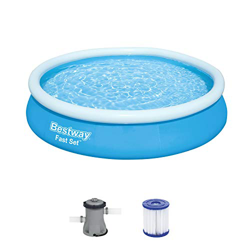Bestway Fast Set Juego de Piscina con Bomba de Filtro, Azul, 366 x 76 cm en oferta
