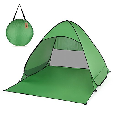 Irfora - Tienda de Playa Pop Up - Tienda de campaña para Playa y Tiempo Libre, protección UV Ligera, para Camping, jardín doméstico, Playa… (Verde)
