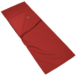 ALPIDEX Saco Sabana Microfibra Forro de la Bolsa de Dormir Interior Ligero Viaje Camping, Color:Red Fire en oferta