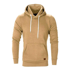 CNBOY Sudaderas con Capucha para Hombre Cosy Chaqueta Deportiva Sudadera con Cremallera Completa Hoodie Casual Jerséis Top Blouse (Caqui, L) características