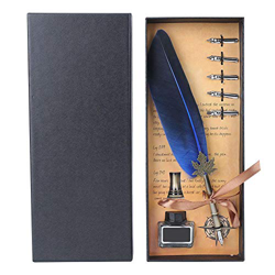 Fydun Pluma de Pluma, Pluma estilográfica Vintage, Pluma de caligrafía, Tinta, Pluma de inmersión, 5 Puntas de Repuesto, decoración del hogar con Caja precio