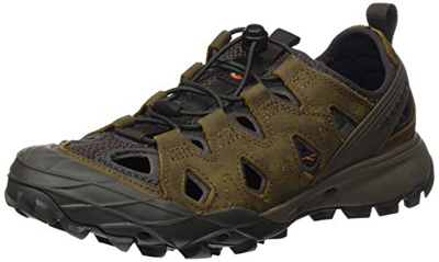 Merrell Choprock Leather Shandal, Zapatillas Impermeables para Mujer, Marrón (Brindle), 40.5 EU
