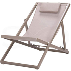 Tumbona Plegable de Aluminio 1ª Calidad y Textilene Batyline Taupé precio