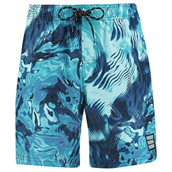 PUMA Swim Men's Reflection All-Over-Print Mid Shorts Bañador, Azul, XL para Hombre en oferta