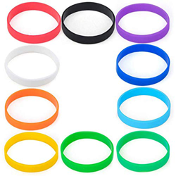 N-A Pulsera de silicona, unisex, para decoración de fiestas, 10 unidades, multicolor características
