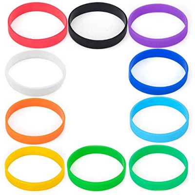 N-A Pulsera de silicona, unisex, para decoración de fiestas, 10 unidades, multicolor