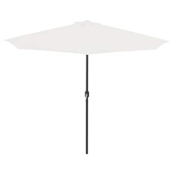 vidaXL Sombrilla de Balcón Semicircular Palo Aluminio 300x150 cm Arena Toldo en oferta