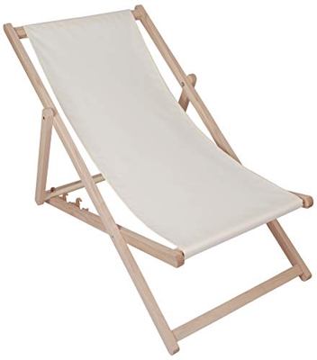 Kubi Sport - Tumbona de jardín plegable de madera de haya, color gris claro